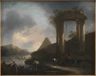 Italian Landscape with Classical Ruins