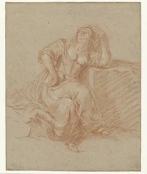 Seated Woman in Lascivious Pose