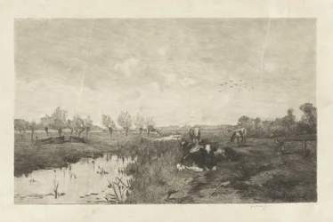 Polder Landscape with Cows