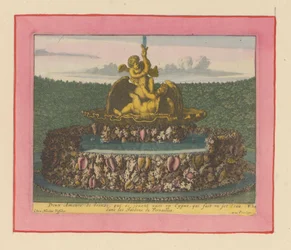 Fountain with Two Putti Playing with a Swan