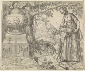Hagar Gives Water to Ishmael (History of Hagar and Ishmael)