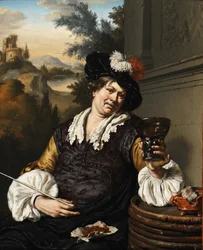 Seated Man Holding a Berkemeier and Pipe