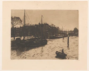 View of the Leuvehaven in Rotterdam