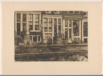 View of Houses on the Oude Waal in Amsterdam