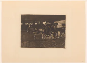 Waiting Carriages under Charing Cross Bridge in London