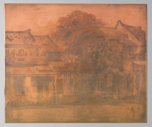 Batavia. Houses by the Kali with Trees in Between