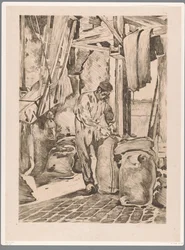 Miller in the Corn Mill of Wijk bij Duurstede Tying a Sack
