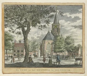 Church and Courthouse in Hilversum in 1762 (before the Fire of 1766)