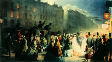 Scene in the Strand at Night, c1860, 1942