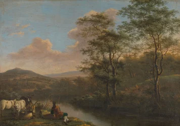 Italian Landscape with Resting Herdsman