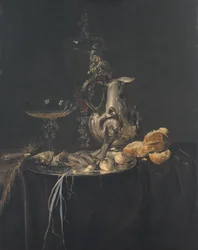 Still Life. Breakfast Piece with a Silver Jug