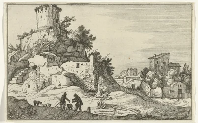 Ruins of a Tower (series title: Roman Ruins and Coastal Landscapes, Series 1)