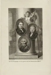 Memorial with Portraits of Joan Melchior Kemper, Cornelis Anthony Fannius Scholten, Gijsbert Carel Rutger Reinier van Brienen van Ramerus