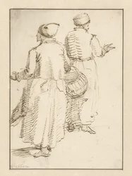 Man and Woman in Peasant Clothing, Seen from the Back
