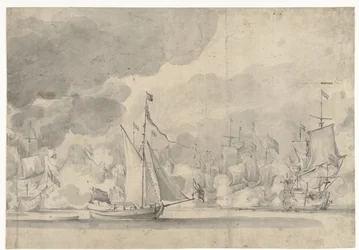 Naval Battle at Lowestoft on June 13, 1665