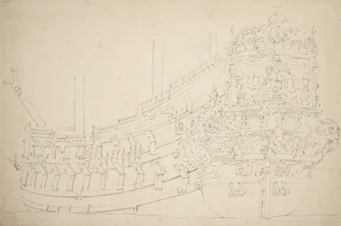 An Amsterdam ship, possibly an Indiaman, of about 50 guns, c.1670