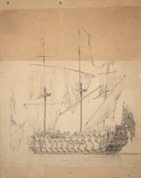 Portrait of an English Third Rate, c.1673