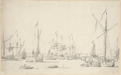 The Yachts and Ships at Anchor near Sheerness, c.1677