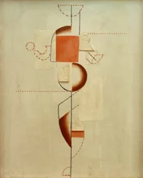 Figure with Brown and Pink