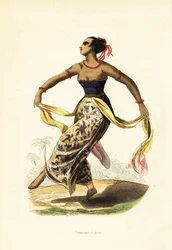 Ronggeng, dancing girl of Java, Indonesia
