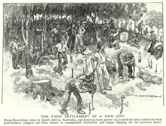 The first settlement of a new city