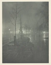 Wet Night, Columbus Circle, New York