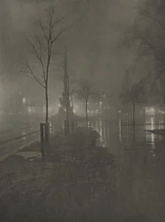 Wet Night, Columbus Circle, New York