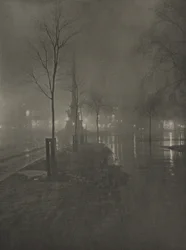Wet Night, Columbus Circle, New York, c.1925