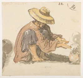 Man, Probably of Turon Bay, from an Album of 372 Drawings of Landscapes, Coastlines, Costumes and Everyday Life