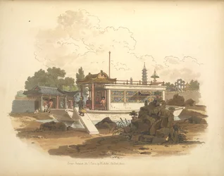 A stone building