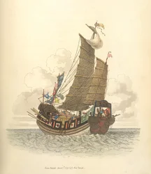 Sea vessel under sail
