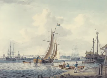 A View of Greenwich and Deptford Showing the Royal Naval College and the Royal Dockyard, 1789