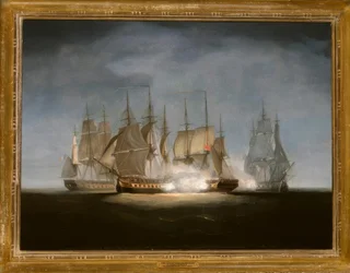 HMS Sibylle Firing at the Forte, 1799