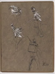 Studies for the Oil Painting, The Flag: Albuhera, May 16, 1811