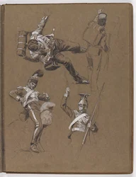 Studies for the Oil Painting, The Flag: Albuhera, May 16, 1811