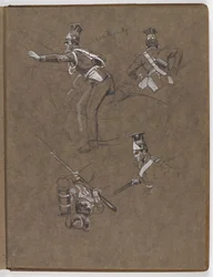 Studies for the Oil Painting, The Flag: Albuhera, May 16, 1811