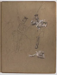 Studies for the Oil Painting, The Flag: Albuhera, May 16, 1811