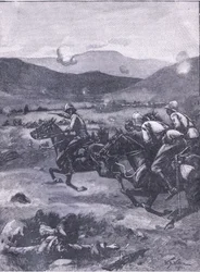 The Battle of Colenso: Lieutenant Roberts Galloping to Retrieve the Disaster to the Guns