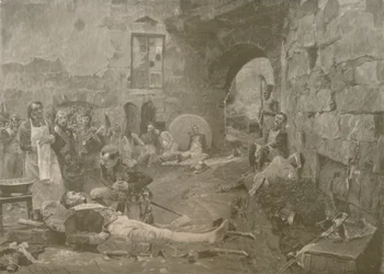 Napoleon and Marshal Lannes at Essling