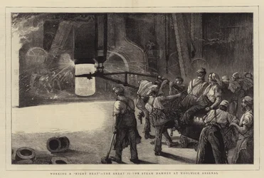 Working a Night Heat, the Great 35-Ton Steam Hammer at Woolwich Arsenal