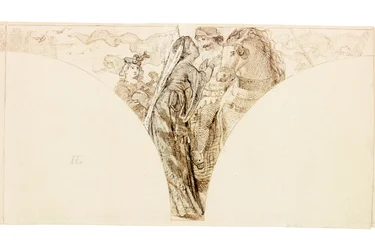 Sketch for Mural at Wallington Hall