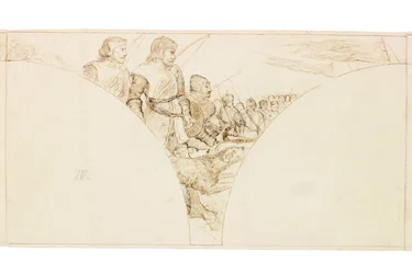 Sketch for Mural at Wallington Hall
