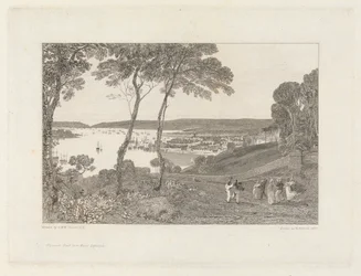 Plymouth Dock from Mount Edgecumbe