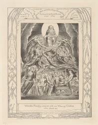 Book of Job, Plate 2, Satan before the Throne of God