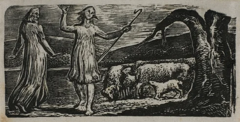 Colinet Departs in Sorrow: Riven Trunk at Right, from The Pastorals of Virgil