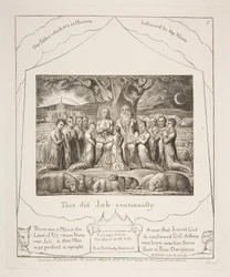 Job and His Family, from Illustrations of the Book of Job