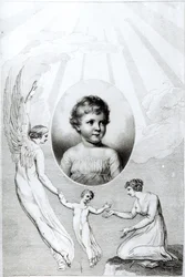 Mary Wollstonecraft Shelley as a child, engraved by Robert Hartley Cromek