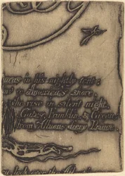 Restrike from fragment of cancelled plate for "A Prophecy"