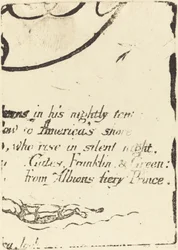 Restrike from Fragment of Cancelled Plate for 