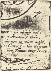 Restrike from fragment of cancelled plate for "A Prophecy"